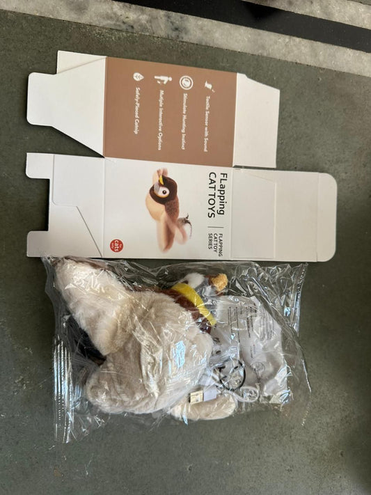 Electric Flapping and Chirping Plush Bird Cat Toy